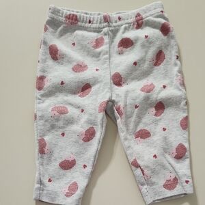 Carter's Baby Pants with Hedgehog and Heart Design